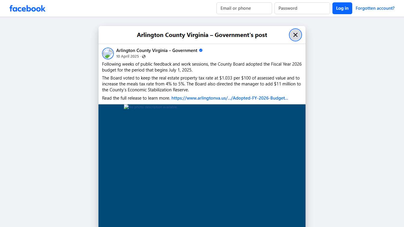 Following weeks... - Arlington County Virginia – Government Facebook