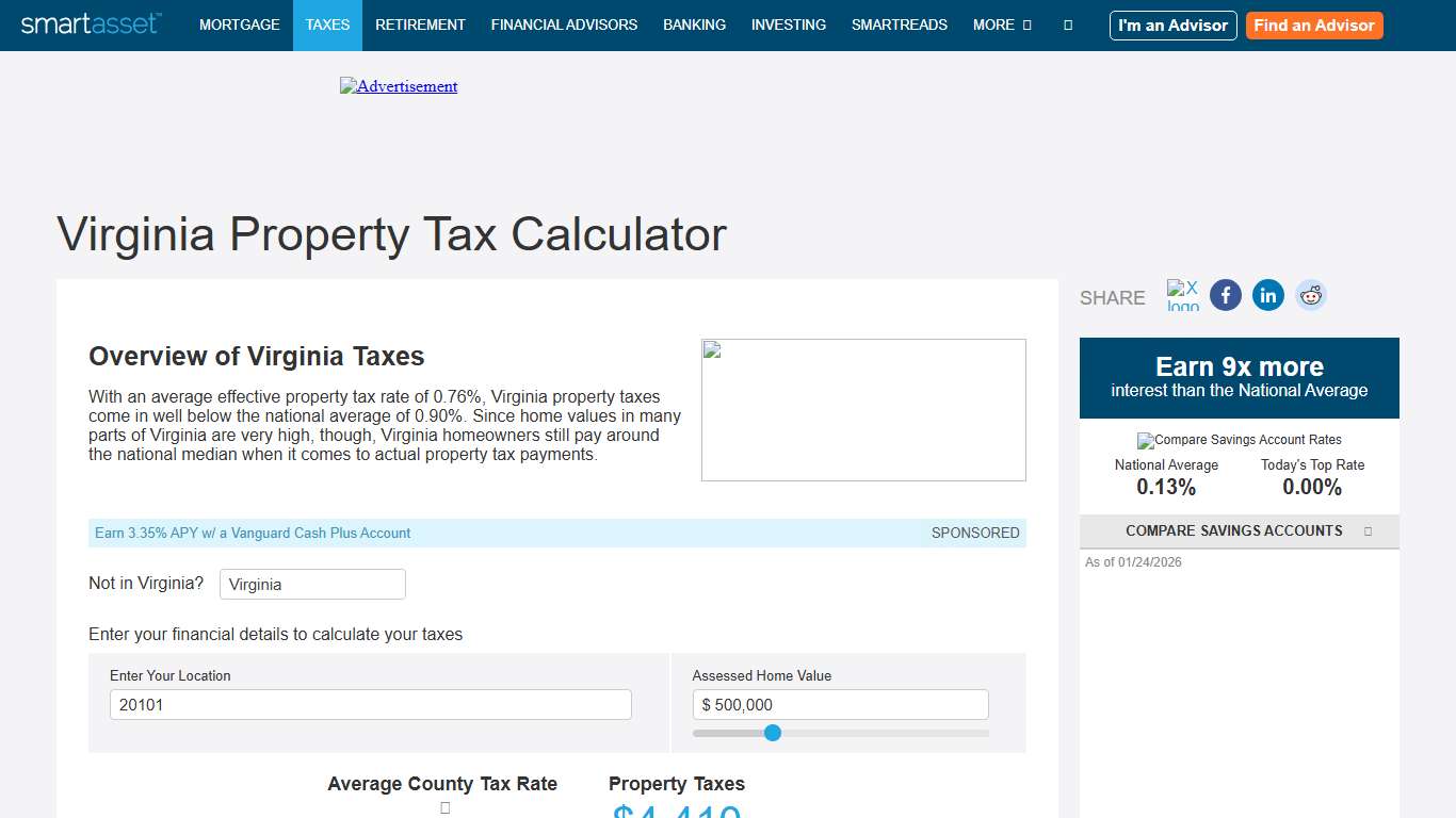 Virginia Property Tax Calculator - SmartAsset